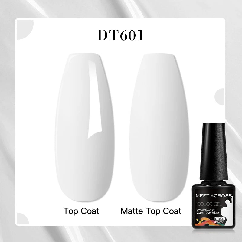 MEET ACROSS 7ml Porcelain White Cat Eye Gel Polish Holographic Glitter Magnetic Galactic Effect Gel Nail Polish Soak Off UV Gel