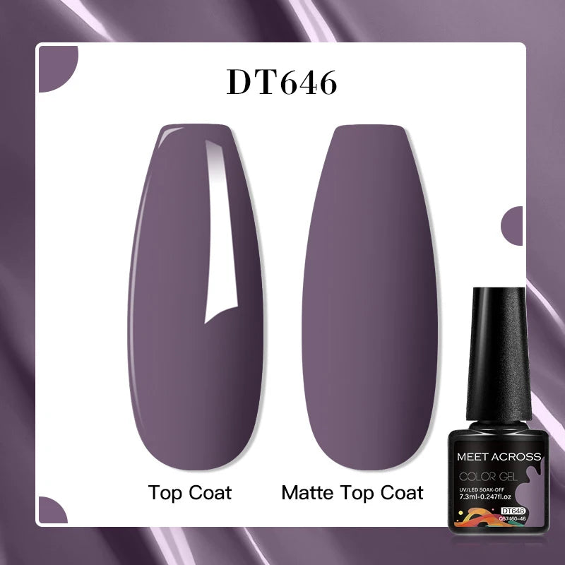 MEET ACROSS 7ml Porcelain White Cat Eye Gel Polish Holographic Glitter Magnetic Galactic Effect Gel Nail Polish Soak Off UV Gel