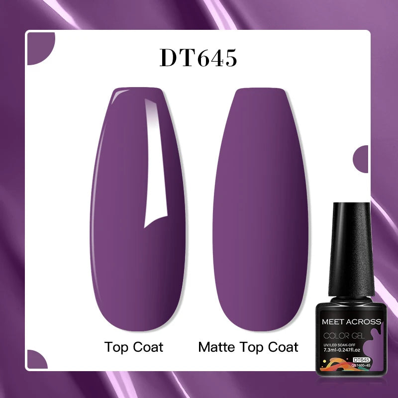 MEET ACROSS 7ml Porcelain White Cat Eye Gel Polish Holographic Glitter Magnetic Galactic Effect Gel Nail Polish Soak Off UV Gel