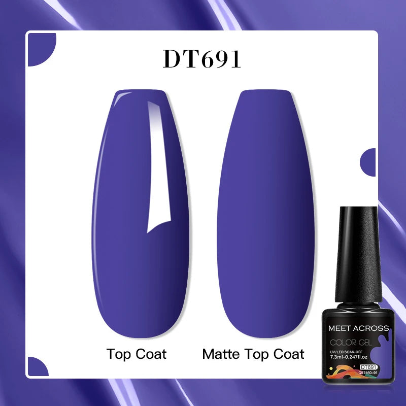 MEET ACROSS 7ml Porcelain White Cat Eye Gel Polish Holographic Glitter Magnetic Galactic Effect Gel Nail Polish Soak Off UV Gel