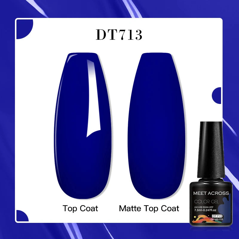 MEET ACROSS 7ml Porcelain White Cat Eye Gel Polish Holographic Glitter Magnetic Galactic Effect Gel Nail Polish Soak Off UV Gel