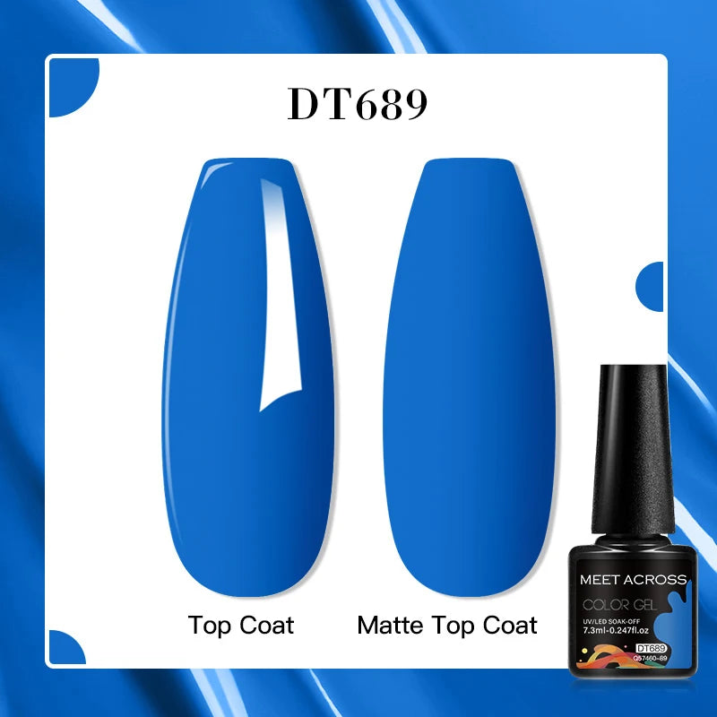 MEET ACROSS 7ml Porcelain White Cat Eye Gel Polish Holographic Glitter Magnetic Galactic Effect Gel Nail Polish Soak Off UV Gel