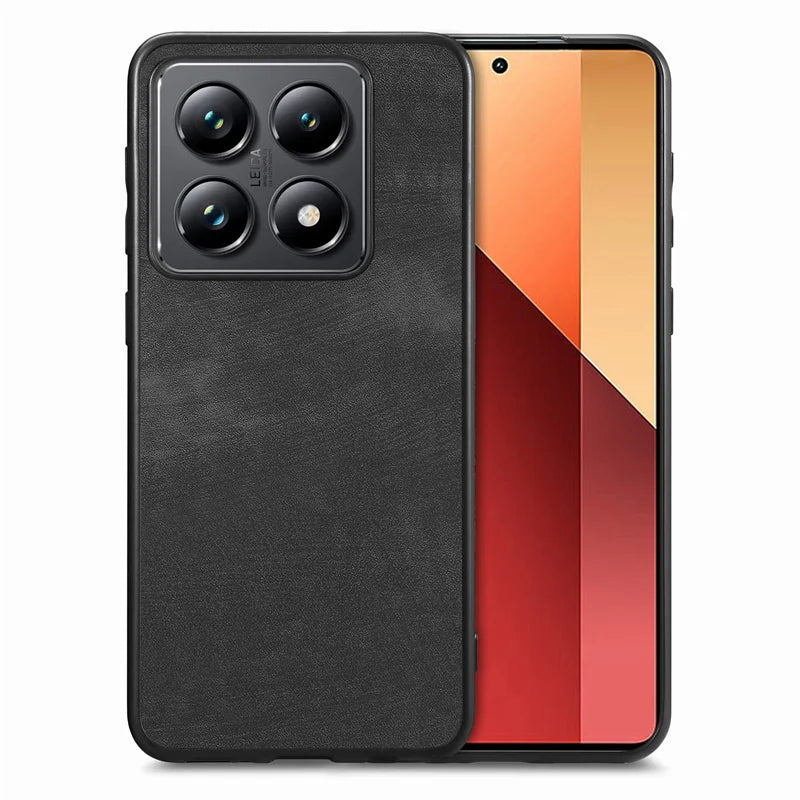 Luxury Wireless Charge Leather Case For Xiaomi Redmi Note 13 Pro 5G 4G Lightweight Shockproof Cover Redmy Note13 Note13pro Plus