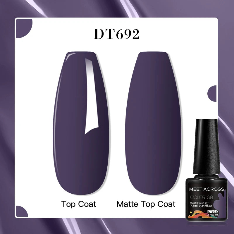 MEET ACROSS 7ml Porcelain White Cat Eye Gel Polish Holographic Glitter Magnetic Galactic Effect Gel Nail Polish Soak Off UV Gel