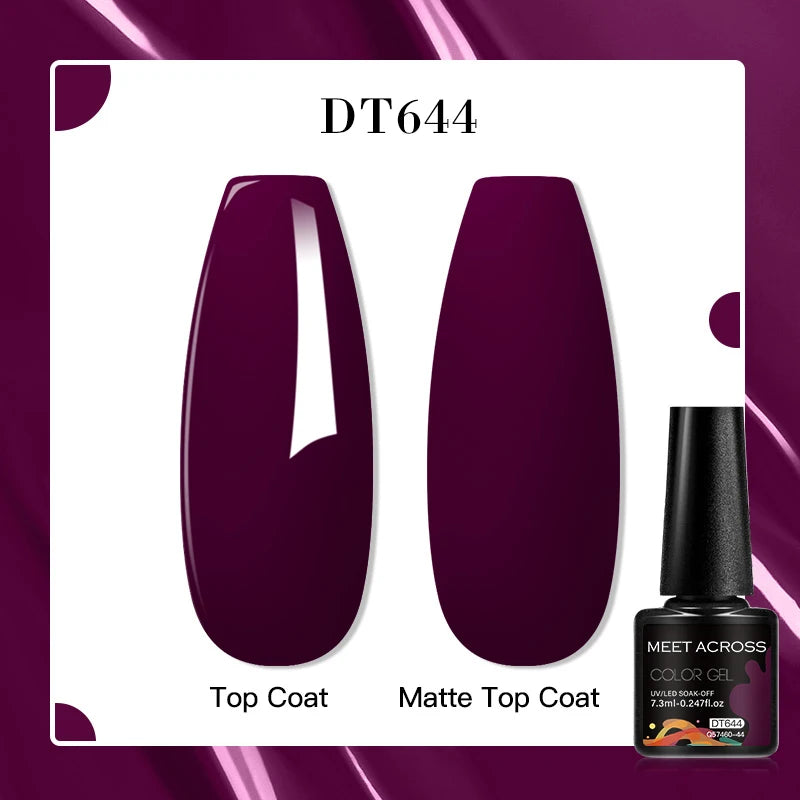 MEET ACROSS 7ml Porcelain White Cat Eye Gel Polish Holographic Glitter Magnetic Galactic Effect Gel Nail Polish Soak Off UV Gel