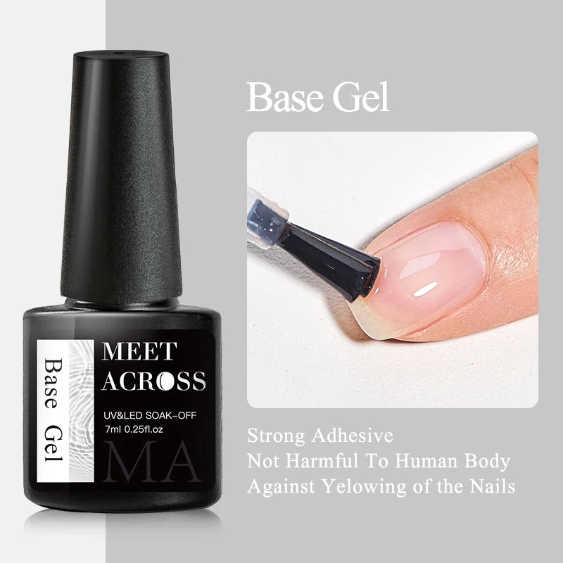 MEET ACROSS 7ml Porcelain White Cat Eye Gel Polish Holographic Glitter Magnetic Galactic Effect Gel Nail Polish Soak Off UV Gel