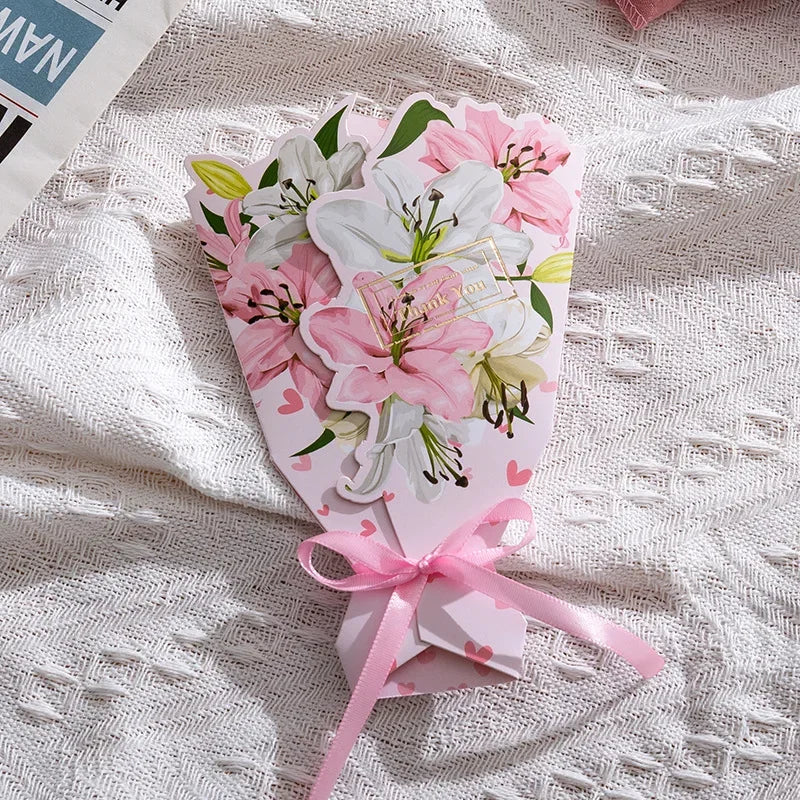 Creative Carnation Thanks Flowers Postcard Exquisite Beautiful Greeting Card Floral Birthday Cards Teacher Day Birthday Gifts