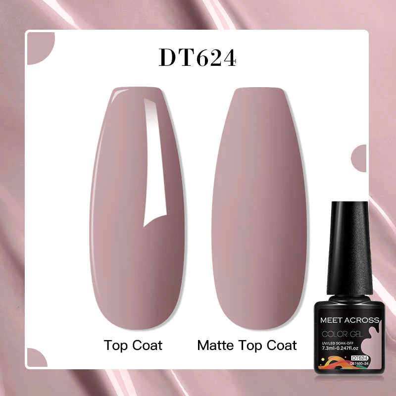 MEET ACROSS 7ml Porcelain White Cat Eye Gel Polish Holographic Glitter Magnetic Galactic Effect Gel Nail Polish Soak Off UV Gel