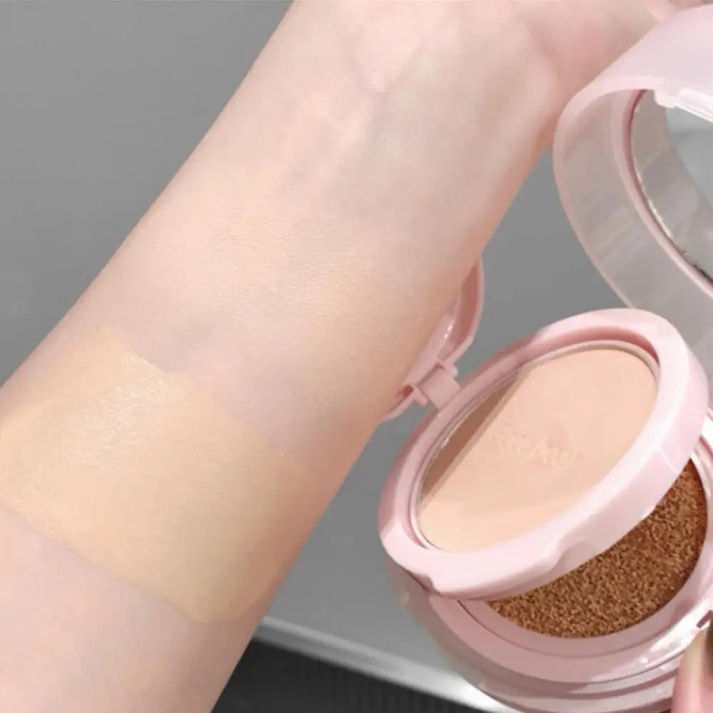 Gege Bear 2in1 Double Layer Cushion Foundation Setting Powder For Natural Makeup Look Oil Control Transfer Resistant Sweat Proof