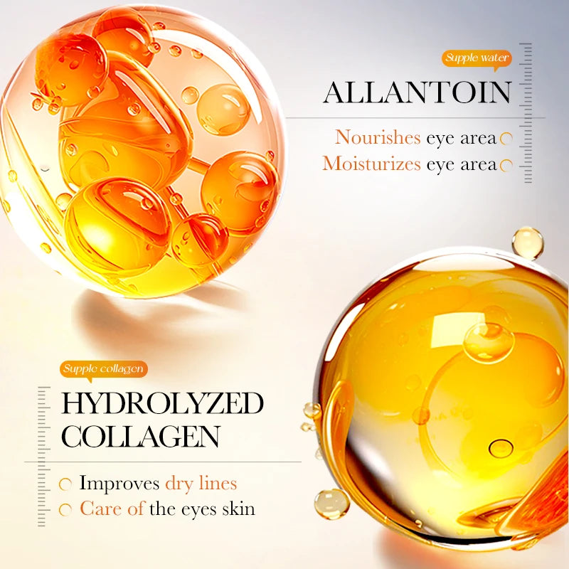 80pcs BIOAQUA Turmeric Crystal Collagen Eye Mask Anti Dark Circles Anti-Wrinkles Moisturizing Anti-Aging Eye Patches Skin Care