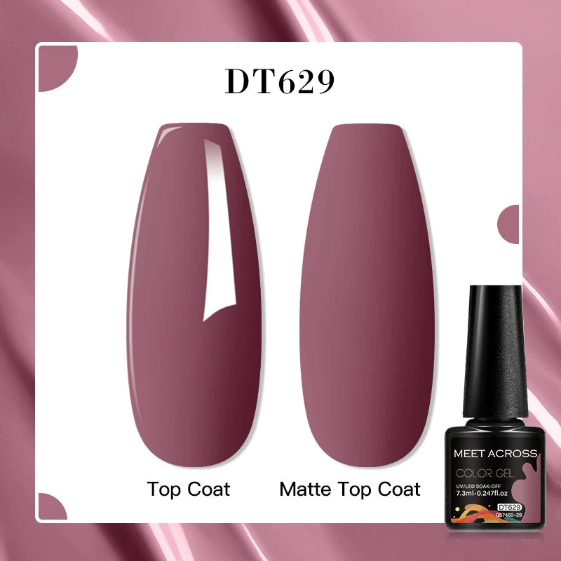 MEET ACROSS 7ml Porcelain White Cat Eye Gel Polish Holographic Glitter Magnetic Galactic Effect Gel Nail Polish Soak Off UV Gel