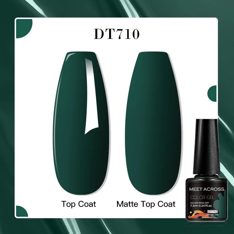 MEET ACROSS 7ml Porcelain White Cat Eye Gel Polish Holographic Glitter Magnetic Galactic Effect Gel Nail Polish Soak Off UV Gel