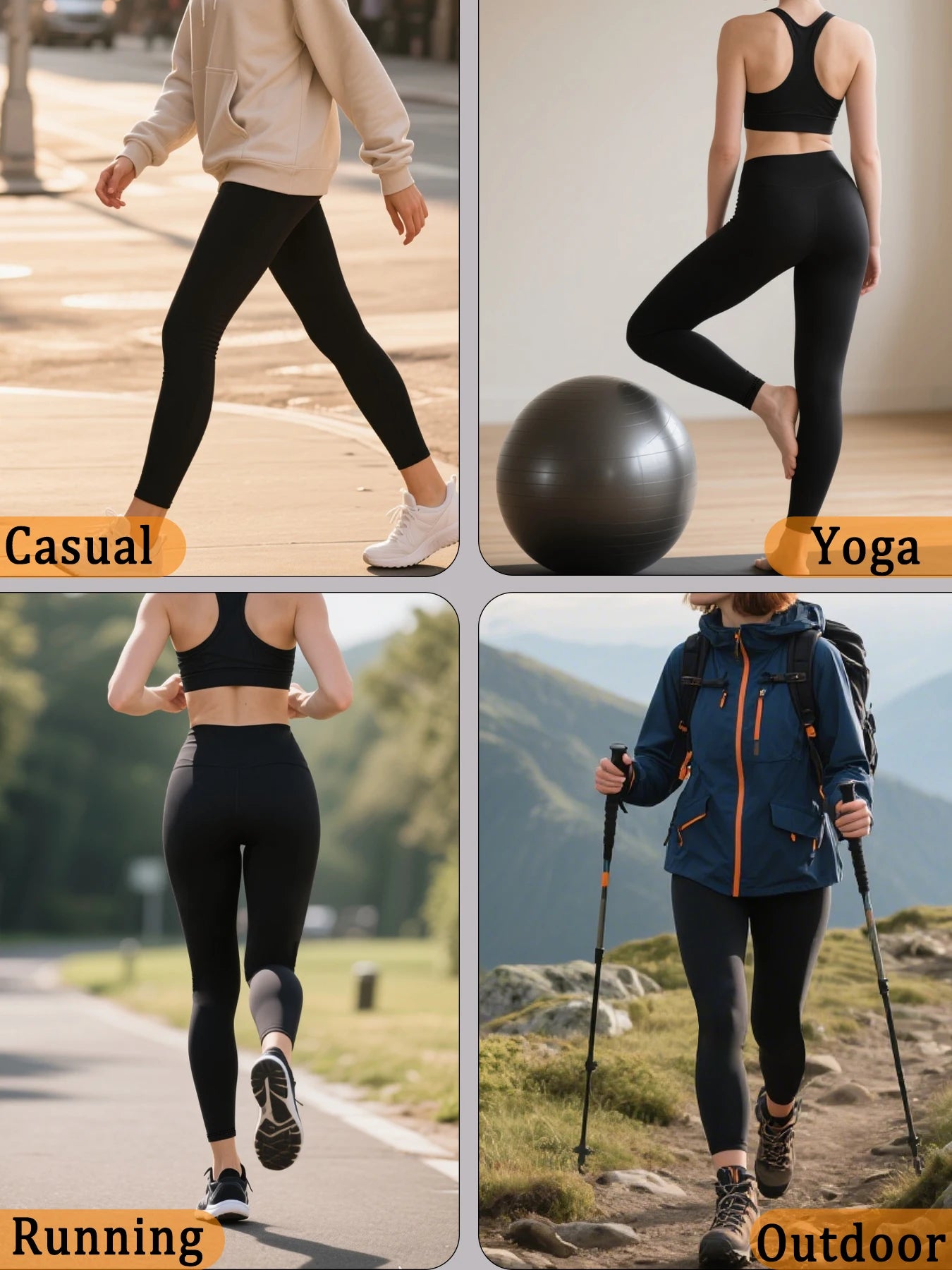 Super Soft Leggings with Pockets for Women，High Waisted Tummy Control Workout Yoga pants